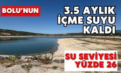 Bolu’nun 3.5 aylık içme suyu kaldı: Su seviyesi yüzde 26