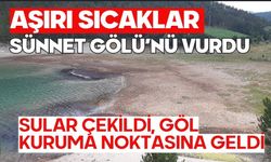 Aşırı sıcaklar Sünnet Gölü’nü vurdu: Sular çekildi, göl kuruma noktasına geldi