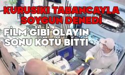 Kurusıkı tabancayla soygun denedi, meydan dayağı yedi