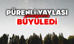 Pürenli Yaylası gece görüntülendi