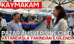 Kaymakam pazar alışverişine çıktı, vatandaşla yakından ilgilendi