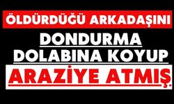 Öldürdüğü arkadaşını dondurma dolabına koyup araziye atmış