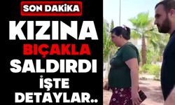 Kızını bıçakla kovaladı