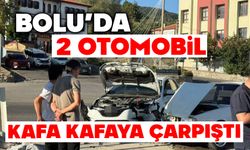 2 otomobil kafa kafaya çarpıştı