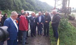 Bakanlar Uraloğlu ve Bak Rize'de sel bölgesinde