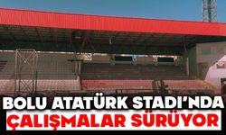 Bolu Atatürk Stadı'nda çalışmalar sürüyor