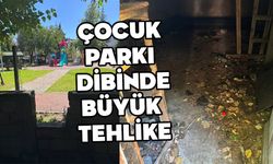 Bolu’da çocuk parkının dibinde büyük tehlike