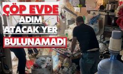 Çöp evde adım atacak yer bulunamadı