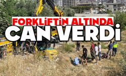 Devrilen forkliftin altında kalan sürücü hayatını kaybetti