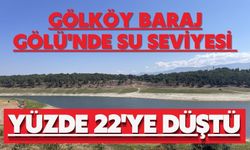Bolu'daki Gölköy Baraj Gölü'nde su seviyesi yüzde 22'ye düştü