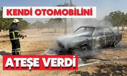 Kendi otomobilini ateşe verdi