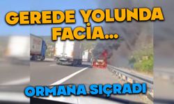 Gerede yolunda faciadan dönüldü