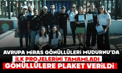 Avrupa Miras Gönüllüleri Mudurnu'da ilk projelerini tamamladı: Gönüllülere plaket verildi