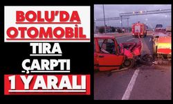 Bolu’da otomobil tıra çarptı: 1 yaralı