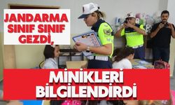 Jandarma sınıf sınıf gezdi, minikleri bilgilendirdi