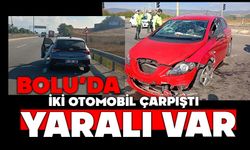 Bolu'da iki otomobil çarpıştı, yaralı var