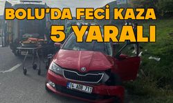 Bolu'da feci kaza 5 yaralı