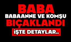 Baba, babaanne ve komşu bıçaklandı