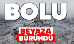 Bolu'nun yüksekleri beyaz örtüyle kaplandı