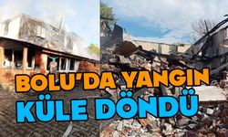 Bolu’da 2 katlı ev küle döndü