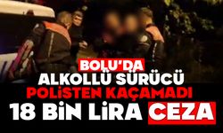 Bolu’da alkollü sürücü polisten kaçamadı