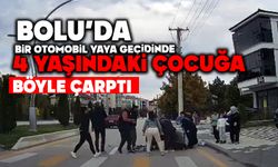 Bolu’da bir otomobil yaya geçidinde 4 yaşındaki çocuğa böyle çarptı: O anlar kamerada