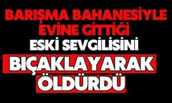 Barışma bahanesiyle evine gittiği eski sevgilisini bıçaklayarak öldürdü