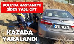 Bolu'da hastaneye giden yaşlı çift kazada yaralandı