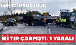 TEM Otoyolu’nda iki tır çarpıştı: 1 yaralı