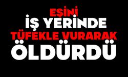 Eşini iş yerinde tüfekle vurarak öldürdü
