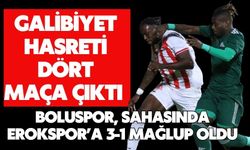 Boluspor, sahasında Erokspor’a 3-1 mağlup oldu