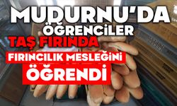 Mudurnu’da öğrenciler taş fırında fırıncılık mesleğini öğrendi