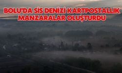 Bolu'da sis denizi kartpostallık manzaralar oluşturdu