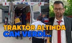 Traktörün altında can verdi