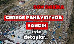 Gerede Panayırı'nda yangın