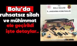 Bolu’da çok sayıda ruhsatsız silah ve mühimmat ele geçirildi