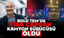 Bolu TEM’de tıra çarpan kamyon sürücüsü öldü