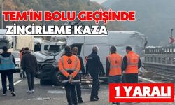 TEM'in Bolu geçişinde zincirleme kaza: 1 yaralı
