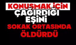 Konuşmak için çağırdığı eşini sokak ortasında öldürdü