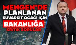 Mengen'de Planlanan Kuvarsit Ocağı İçin Bakanlığa Kritik Sorular