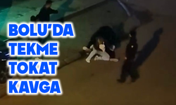 Bolu'da tekme tokat kavga