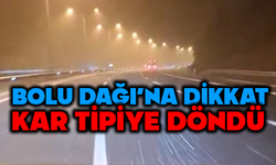Bolu Dağı'nda tipi etkili oldu