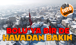 Bolu'da kış güzelliği havadan görüntülendi