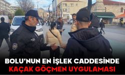 Bolu’nun en işlek caddesinde kaçak göçmen uygulaması