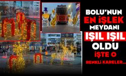 Bolu'nun en işlek meydanı ışıl ışıl oldu