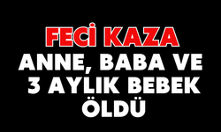 Feci kaza: Anne, baba ve 3 aylık bebek öldü