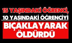 15 yaşındaki öğrenci, 10 yaşındaki öğrenciyi bıçaklayarak öldürdü