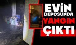 Evin deposunda yangın çıktı