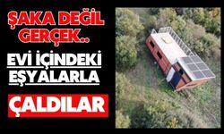 Şaka değil gerçek.. Evi içindeki eşyalarla çaldılar