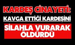 Kardeş cinayeti: Kavga ettiği kardeşini silahla vurarak öldürdü